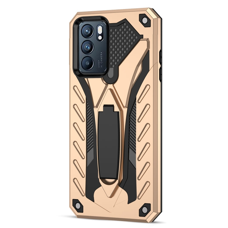 For OPPO Reno6 5G Shockproof TPU + PC Protective Case with Holder