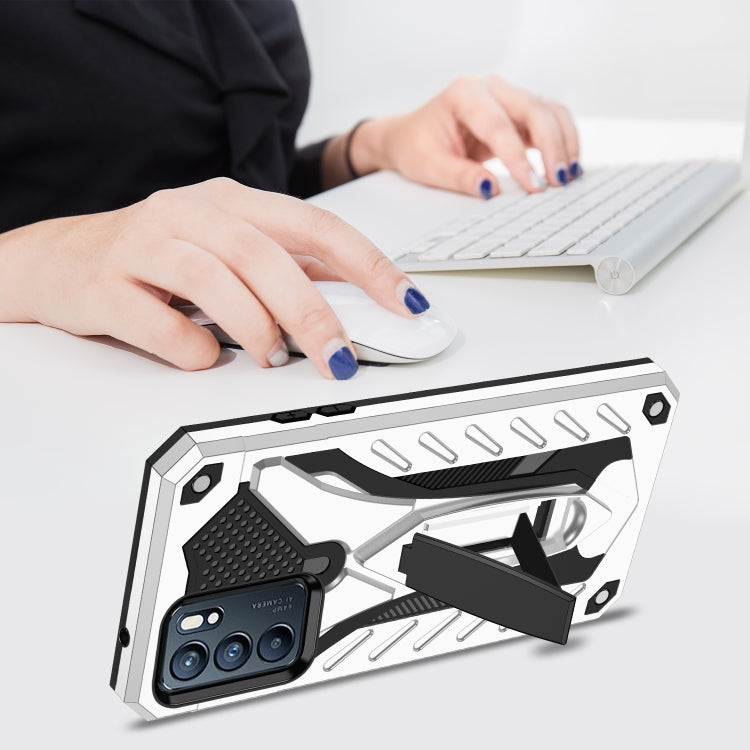For OPPO Reno6 5G Shockproof TPU + PC Protective Case with Holder