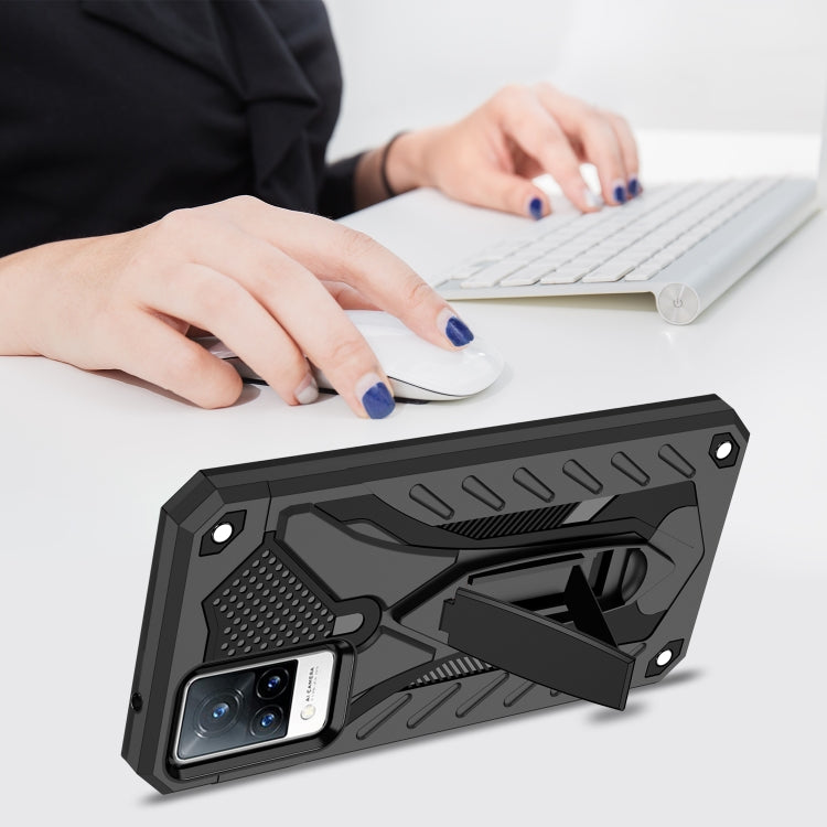 For vivo V21 5G / 4G Shockproof TPU + PC Protective Case with Holder