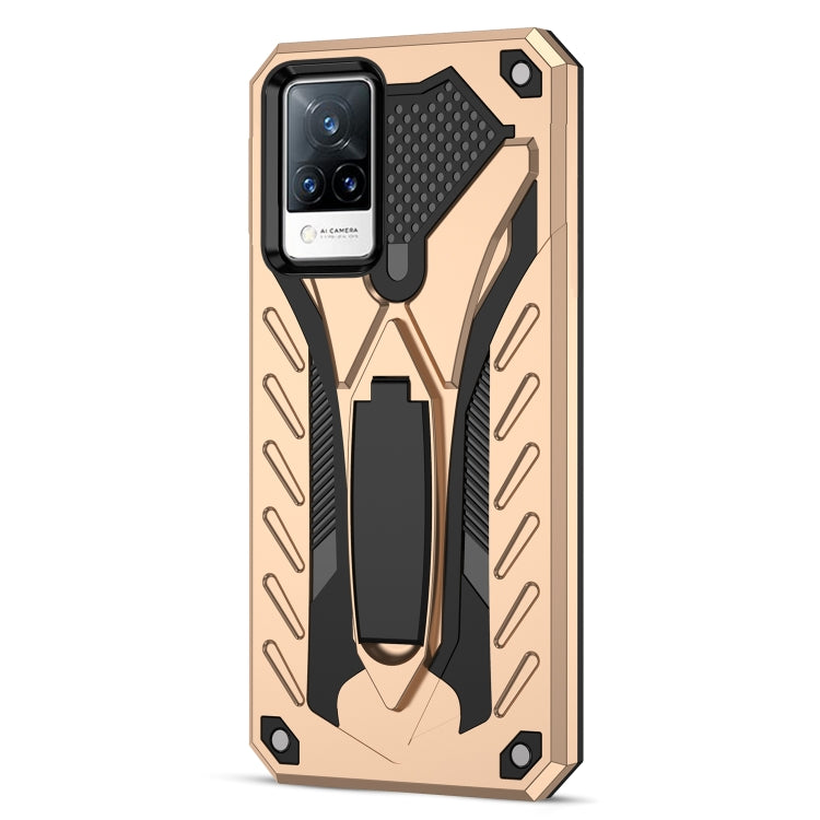 For vivo V21 5G / 4G Shockproof TPU + PC Protective Case with Holder