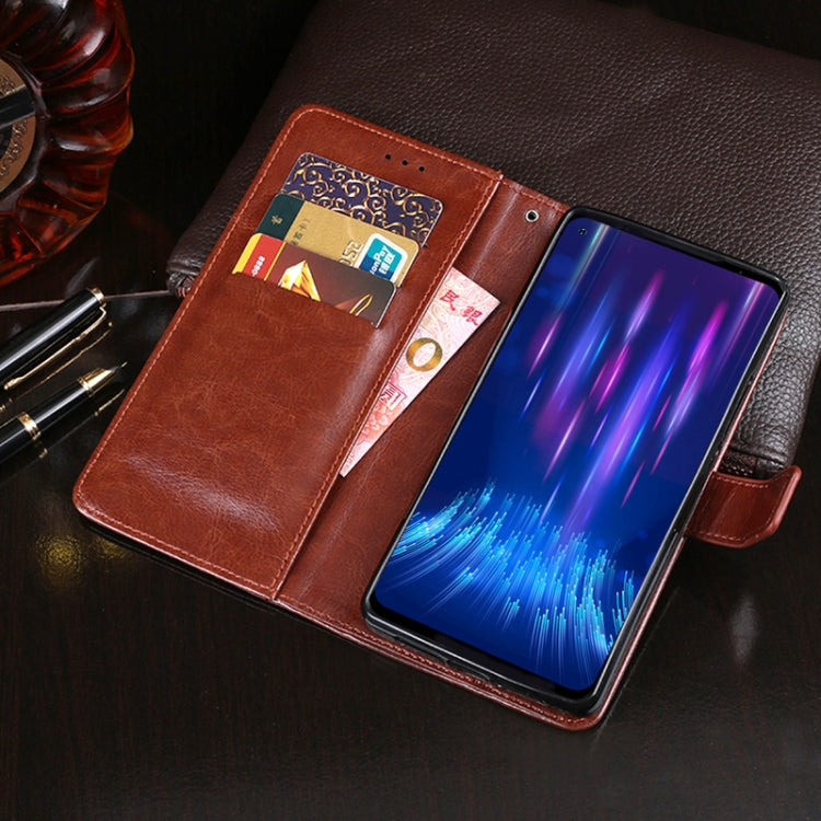 idewei Crazy Horse Texture Horizontal Flip Leather Case with Holder & Card Slots & Wallet For Doogee S97 Pro