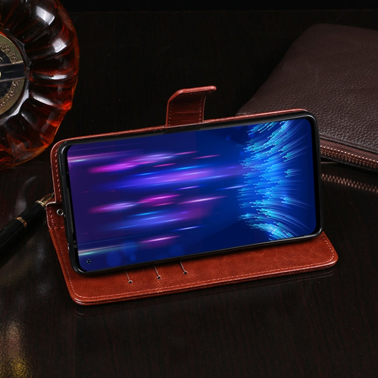 idewei Crazy Horse Texture Horizontal Flip Leather Case with Holder & Card Slots & Wallet For Doogee S97 Pro