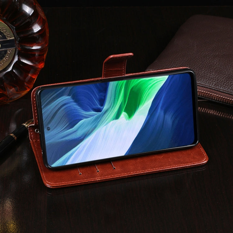 idewei Crazy Horse Texture Horizontal Flip Leather Case with Holder & Card Slots & Wallet For Infinix Note 10