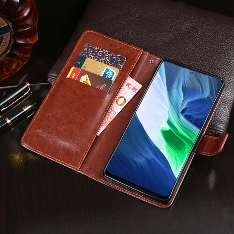 idewei Crazy Horse Texture Horizontal Flip Leather Case with Holder & Card Slots & Wallet For Infinix Note 10