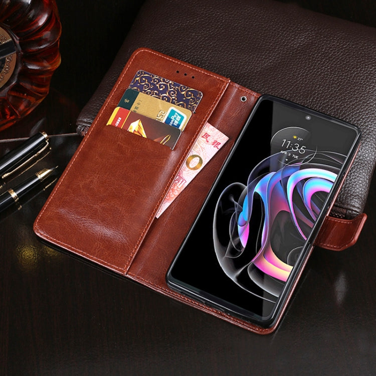 idewei Crazy Horse Texture Horizontal Flip Leather Case with Holder & Card Slots & Wallet For Motorola Edge 20 Pro