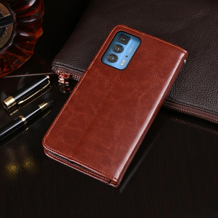 idewei Crazy Horse Texture Horizontal Flip Leather Case with Holder & Card Slots & Wallet For Motorola Edge 20 Pro