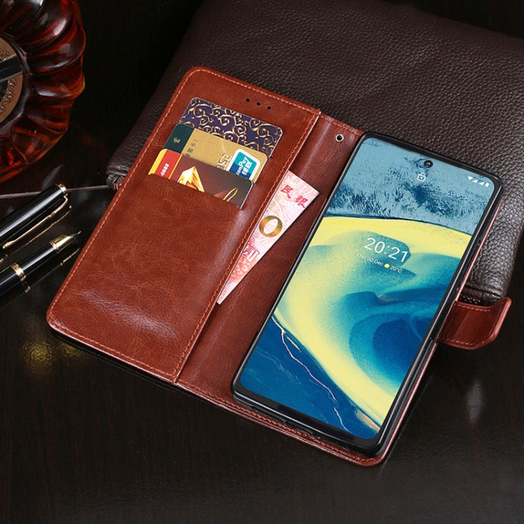idewei Crazy Horse Texture Horizontal Flip Leather Case with Holder & Card Slots & Wallet For Nokia XR20 5G