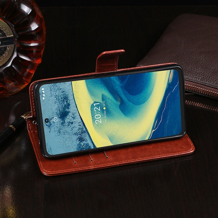 idewei Crazy Horse Texture Horizontal Flip Leather Case with Holder & Card Slots & Wallet For Nokia XR20 5G