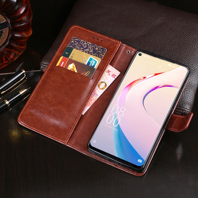 idewei Crazy Horse Texture Horizontal Flip Leather Case with Holder & Card Slots & Wallet For Oukitel C21 Pro