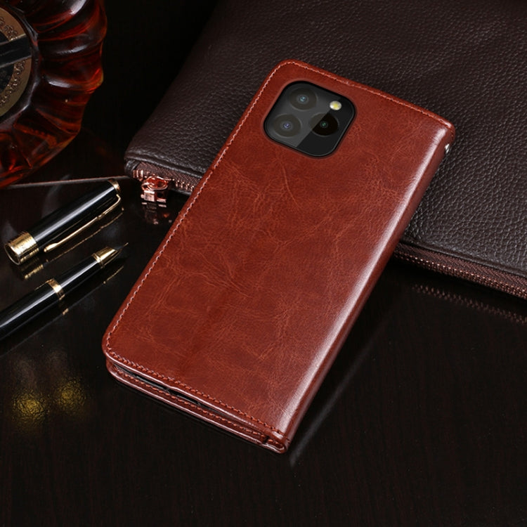 idewei Crazy Horse Texture Horizontal Flip Leather Case with Holder & Card Slots & Wallet For Oukitel C21 Pro