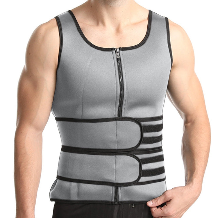 Neoprene Men Sport Body Shapers Vest Waist Body Shaping Corset, Size:M