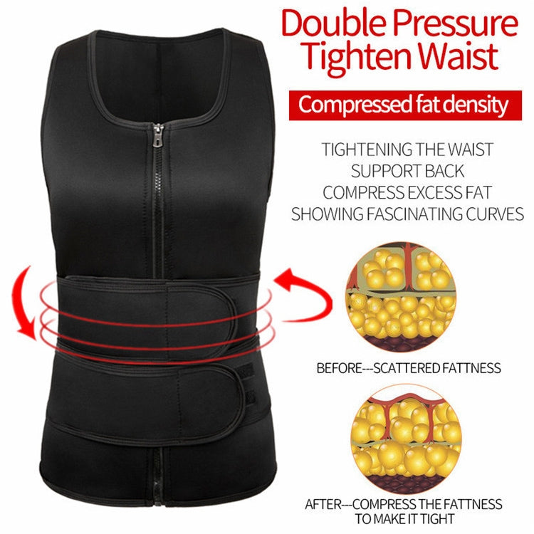 Neoprene Men Sport Body Shapers Vest Waist Body Shaping Corset, Size:L