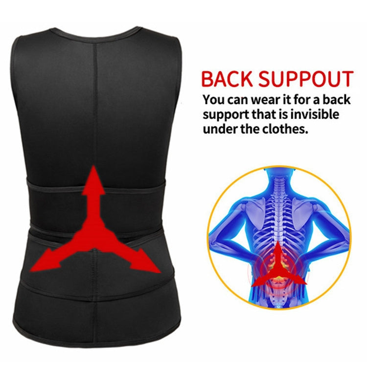 Neoprene Men Sport Body Shapers Vest Waist Body Shaping Corset, Size:L