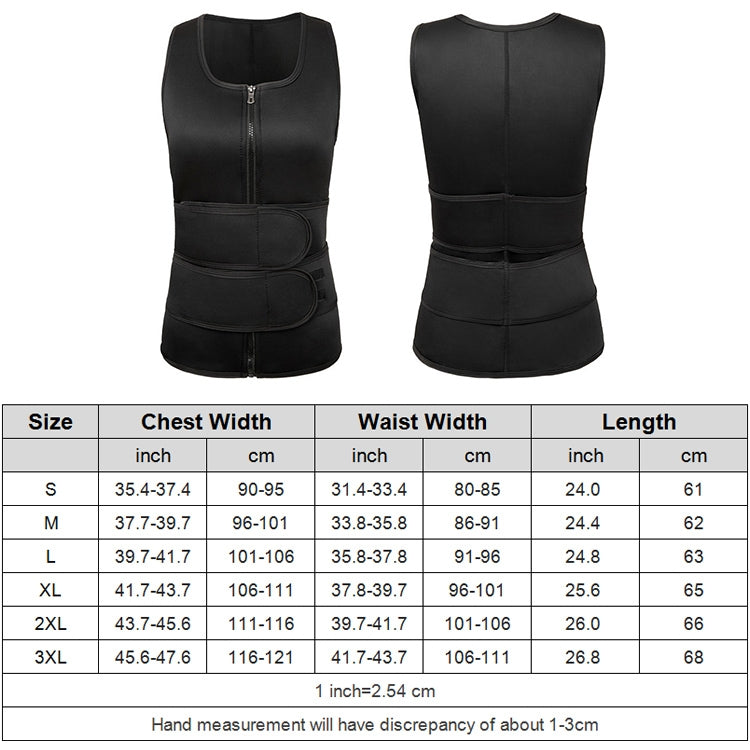 Neoprene Men Sport Body Shapers Vest Waist Body Shaping Corset, Size:L