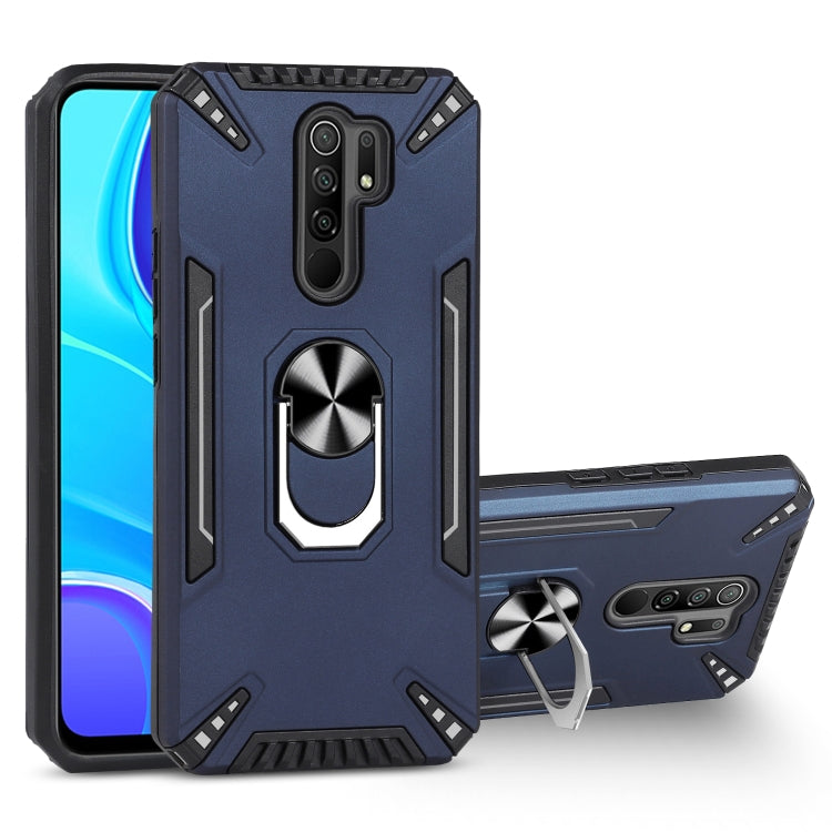 For Xiaomi Redmi 9 PC + TPU Protective Case with 360 Degrees Rotatable Ring Holder