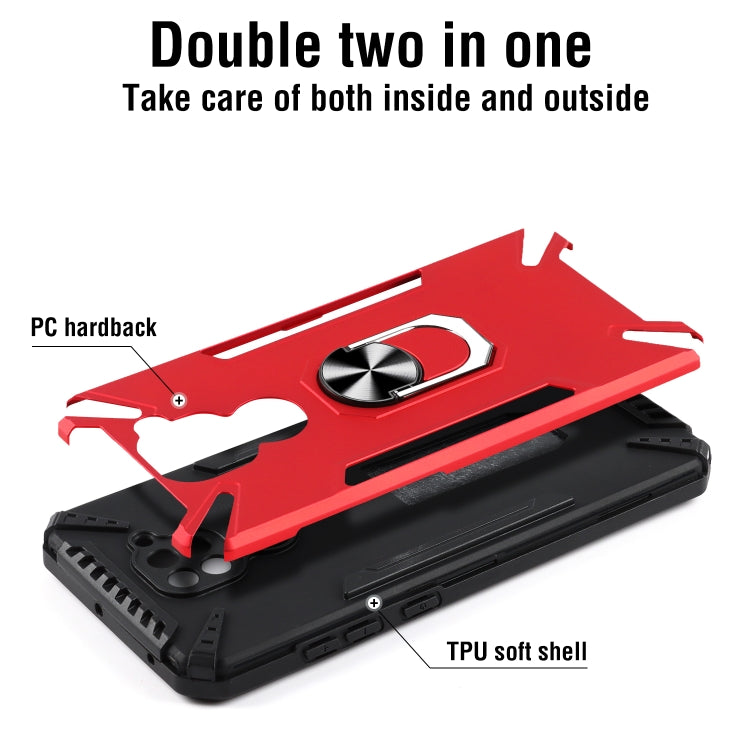 For Xiaomi Redmi Note 9 4G PC + TPU Protective Case with 360 Degrees Rotatable Ring Holder