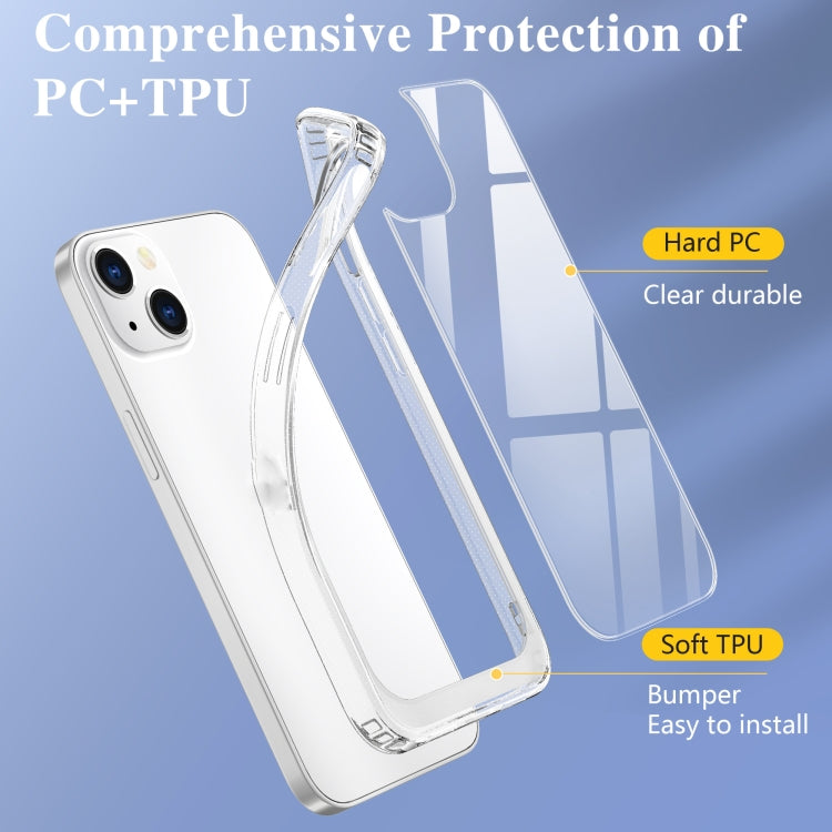 For iPhone 13 Crystal Clear Shockproof PC + TPU Protective Case(Transparent)