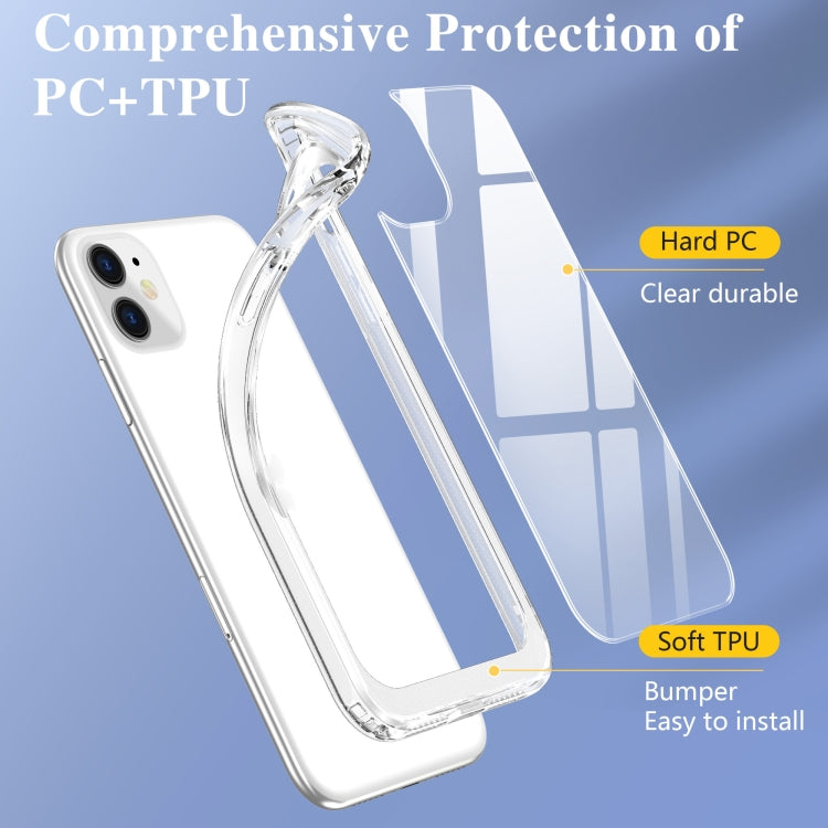 For iPhone 11 Crystal Clear Shockproof PC + TPU Protective Case (Transparent)