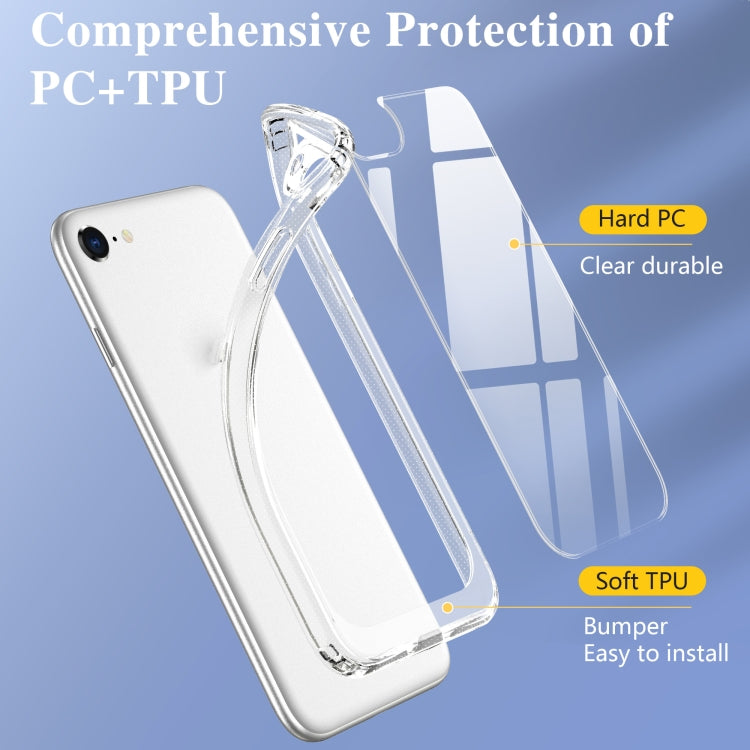 For iPhone SE 2022 / SE 2020 / 8 / 7 Crystal Clear Shockproof PC + TPU Protective Case(Transparent)