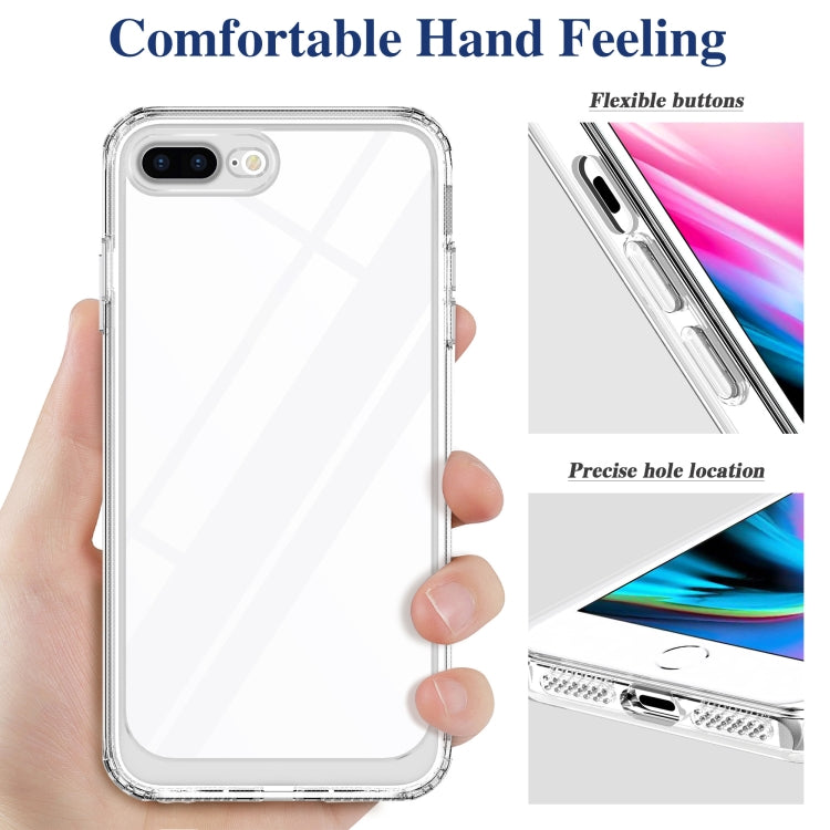 Crystal Clear Shockproof PC + TPU Protective Case For iPhone 8 Plus / 7 Plus(Transparent)