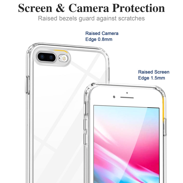 Crystal Clear Shockproof PC + TPU Protective Case For iPhone 8 Plus / 7 Plus(Transparent)