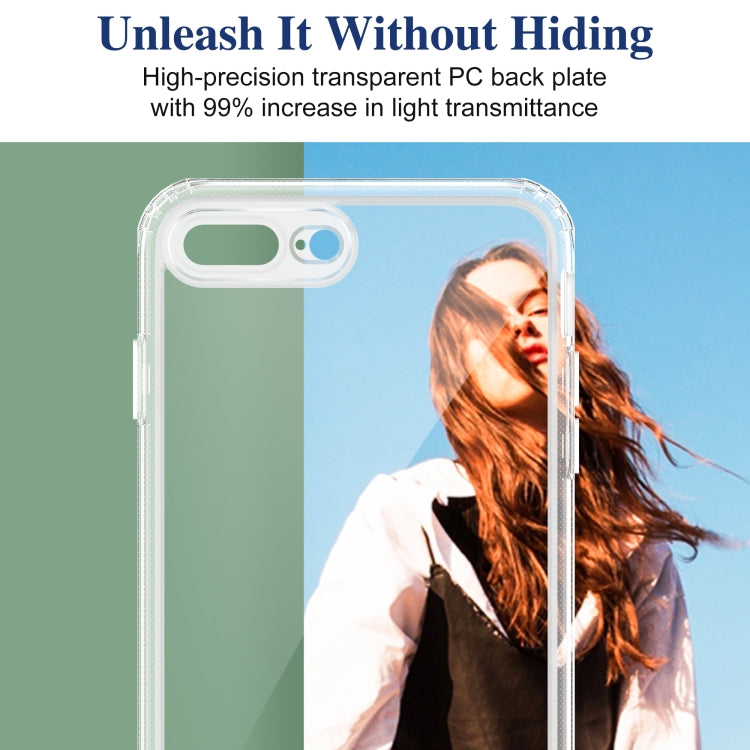 Crystal Clear Shockproof PC + TPU Protective Case For iPhone 8 Plus / 7 Plus(Transparent)