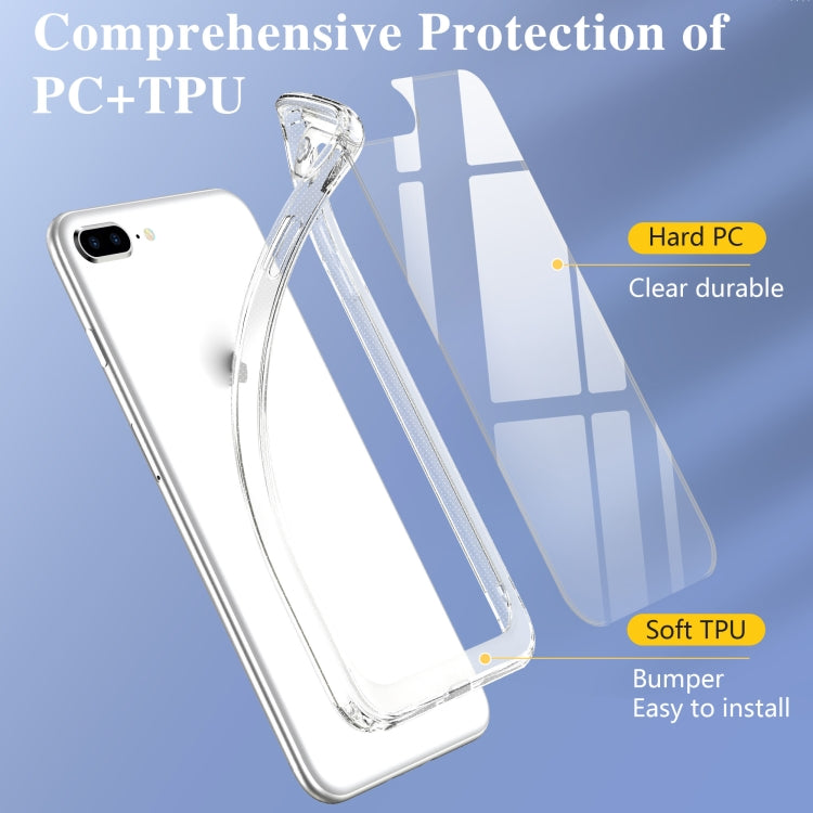 Crystal Clear Shockproof PC + TPU Protective Case For iPhone 8 Plus / 7 Plus(Transparent)
