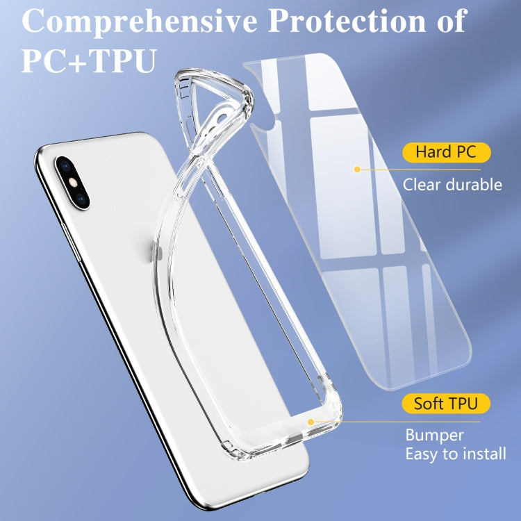 For iPhone XS Max Crystal Clear Shockproof PC + TPU Protective Case(Transparent)