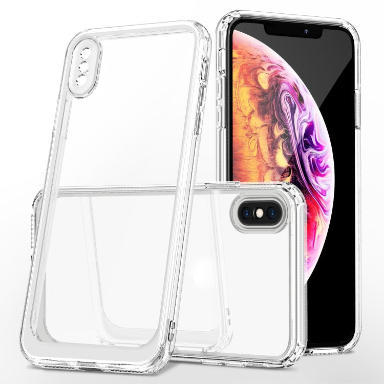 For iPhone X / XS Crystal Clear Shockproof PC + TPU Protective Case(Transparent)