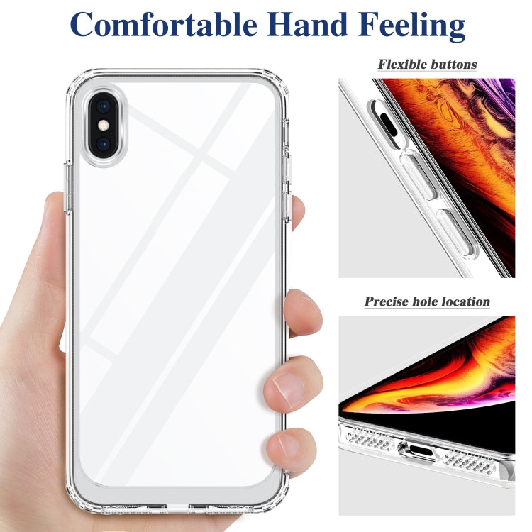 For iPhone X / XS Crystal Clear Shockproof PC + TPU Protective Case(Transparent)