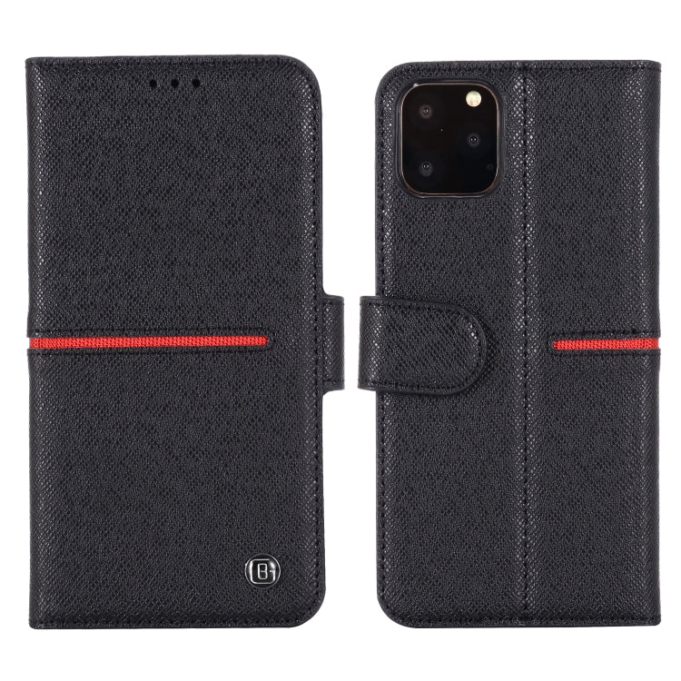 For iPhone 11 Pro GEBEI Top-grain Leather Horizontal Flip Protective Case with Holder & Card Slots & Wallet & Photo Frame