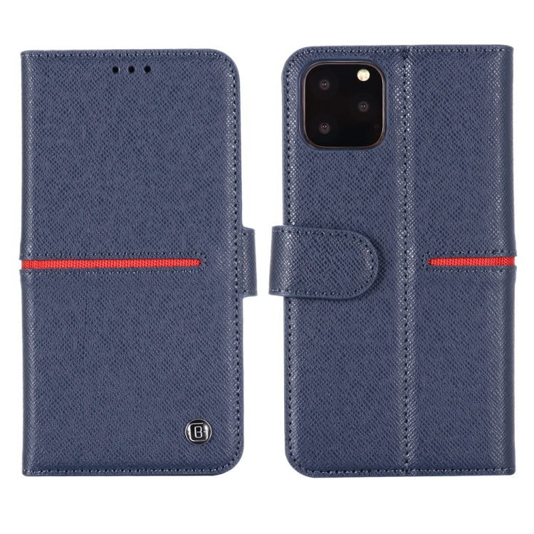 For iPhone 11 GEBEI Top-grain Leather Horizontal Flip Protective Case with Holder & Card Slots & Wallet & Photo Frame