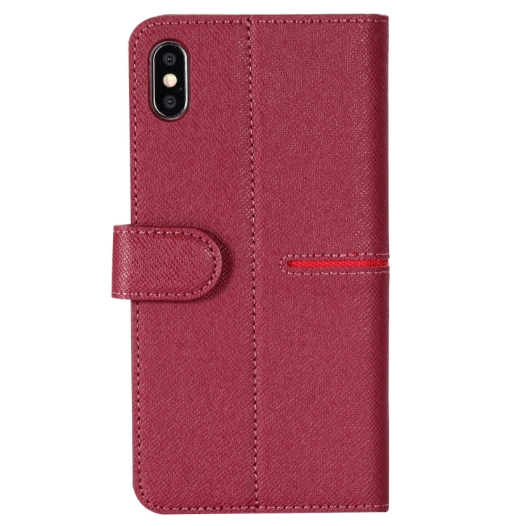 For iPhone XS / X GEBEI Top-grain Leather Horizontal Flip Protective Case with Holder & Card Slots & Wallet & Photo Frame