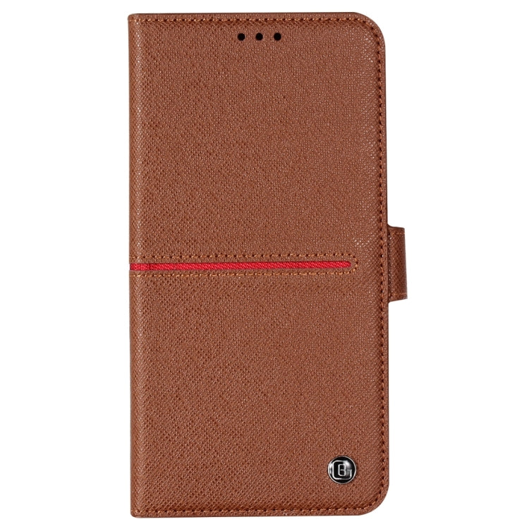 For iPhone XS / X GEBEI Top-grain Leather Horizontal Flip Protective Case with Holder & Card Slots & Wallet & Photo Frame