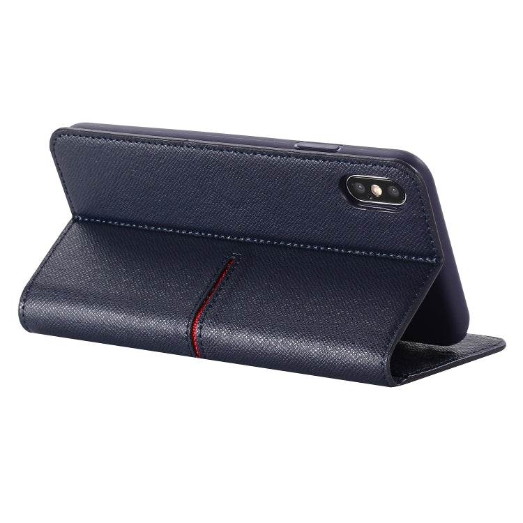For iPhone XR GEBEI Top-grain Leather Horizontal Flip Protective Case with Holder & Card Slots & Wallet & Photo Frame