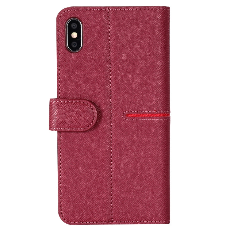 For iPhone XR GEBEI Top-grain Leather Horizontal Flip Protective Case with Holder & Card Slots & Wallet & Photo Frame