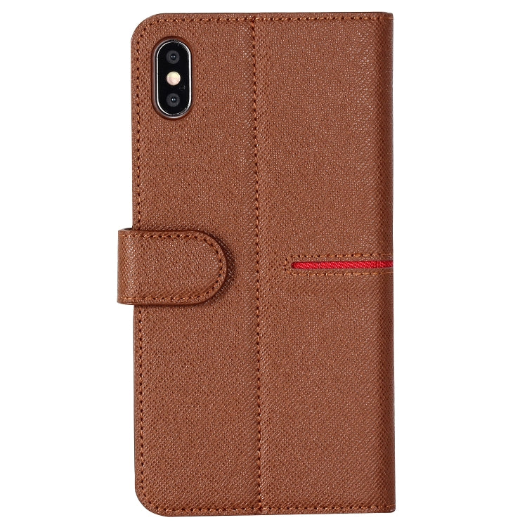 For iPhone XR GEBEI Top-grain Leather Horizontal Flip Protective Case with Holder & Card Slots & Wallet & Photo Frame