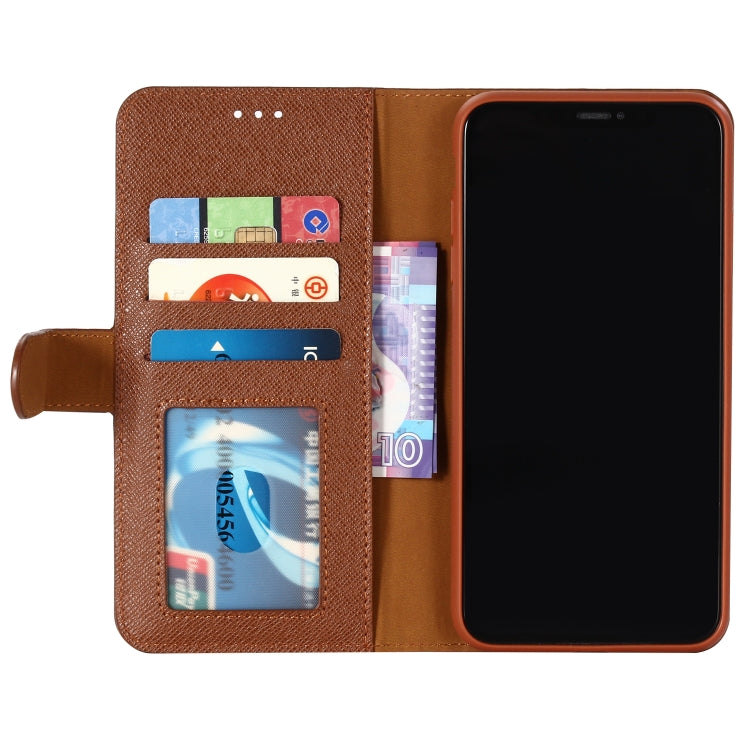 For iPhone XR GEBEI Top-grain Leather Horizontal Flip Protective Case with Holder & Card Slots & Wallet & Photo Frame