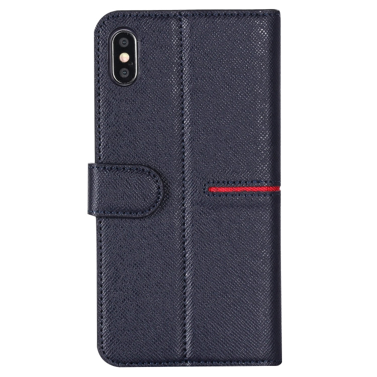 For iPhone XS Max GEBEI Top-grain Leather Horizontal Flip Protective Case with Holder & Card Slots & Wallet & Photo Frame