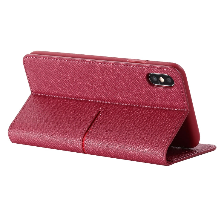 For iPhone XS Max GEBEI Top-grain Leather Horizontal Flip Protective Case with Holder & Card Slots & Wallet & Photo Frame