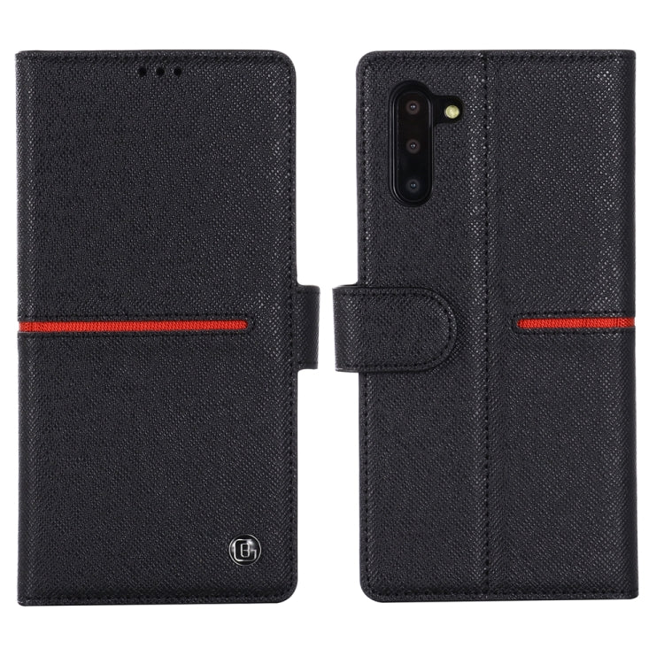 For Galaxy Note 10 GEBEI Top-grain Leather Horizontal Flip Protective Case with Holder & Card Slots & Wallet & Photo Frame