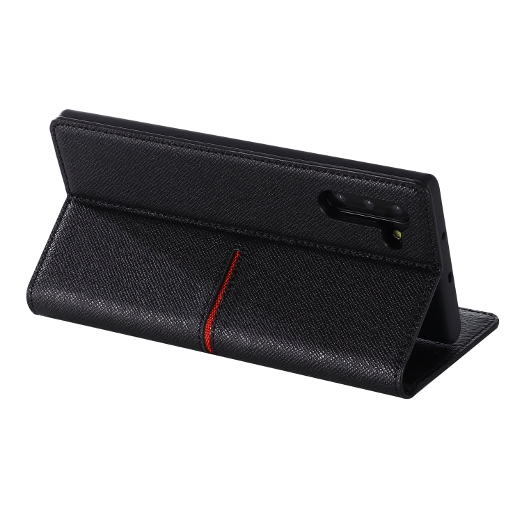 For Galaxy Note 10 GEBEI Top-grain Leather Horizontal Flip Protective Case with Holder & Card Slots & Wallet & Photo Frame