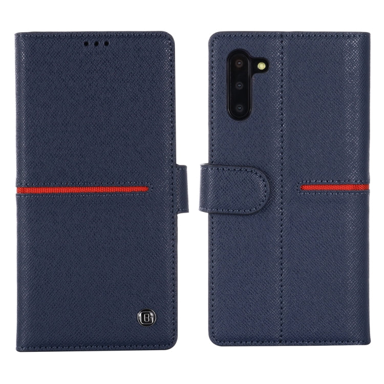 For Galaxy Note 10 GEBEI Top-grain Leather Horizontal Flip Protective Case with Holder & Card Slots & Wallet & Photo Frame
