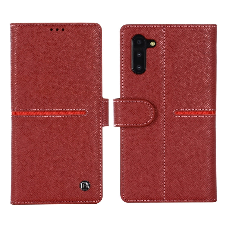 For Galaxy Note 10 GEBEI Top-grain Leather Horizontal Flip Protective Case with Holder & Card Slots & Wallet & Photo Frame