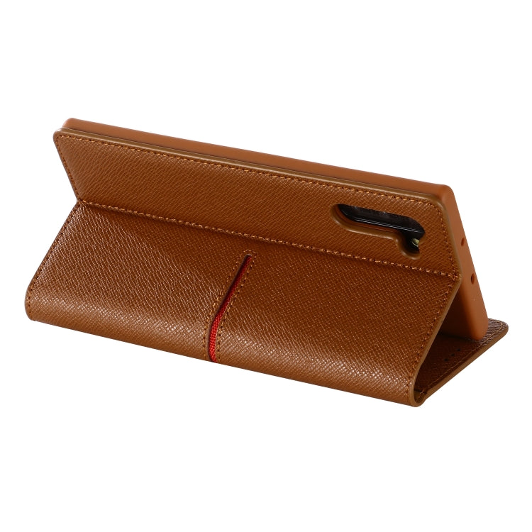 For Galaxy Note 10 GEBEI Top-grain Leather Horizontal Flip Protective Case with Holder & Card Slots & Wallet & Photo Frame