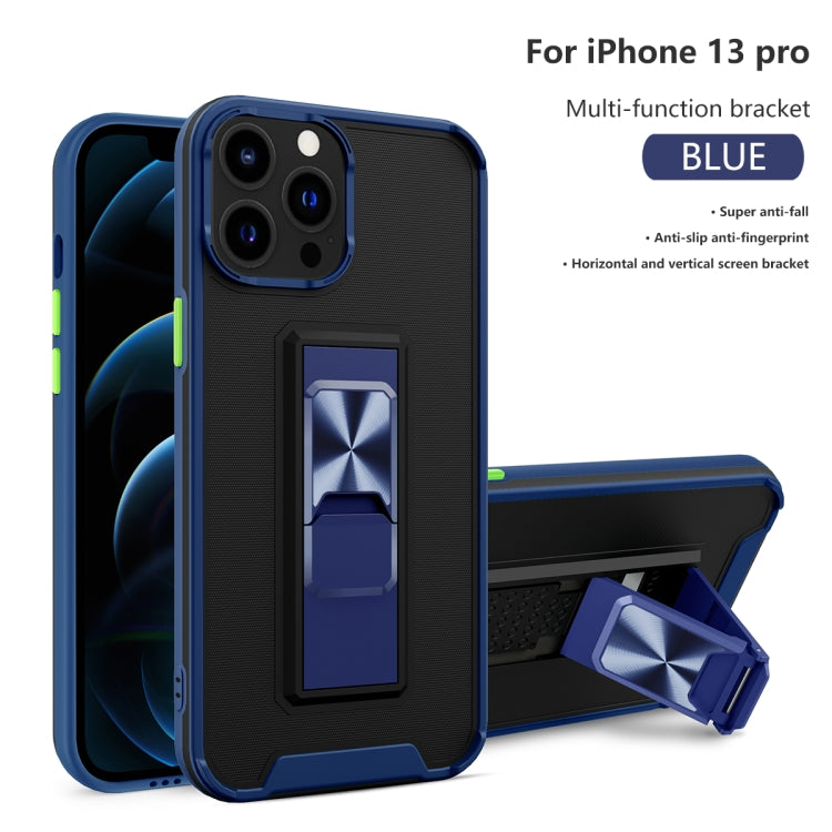 For iPhone 13 Pro Dual-color Skin Feel TPU + PC Magnetic Shockproof Case with Invisible Holder