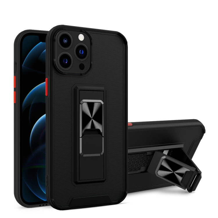 For iPhone 13 Pro Dual-color Skin Feel TPU + PC Magnetic Shockproof Case with Invisible Holder