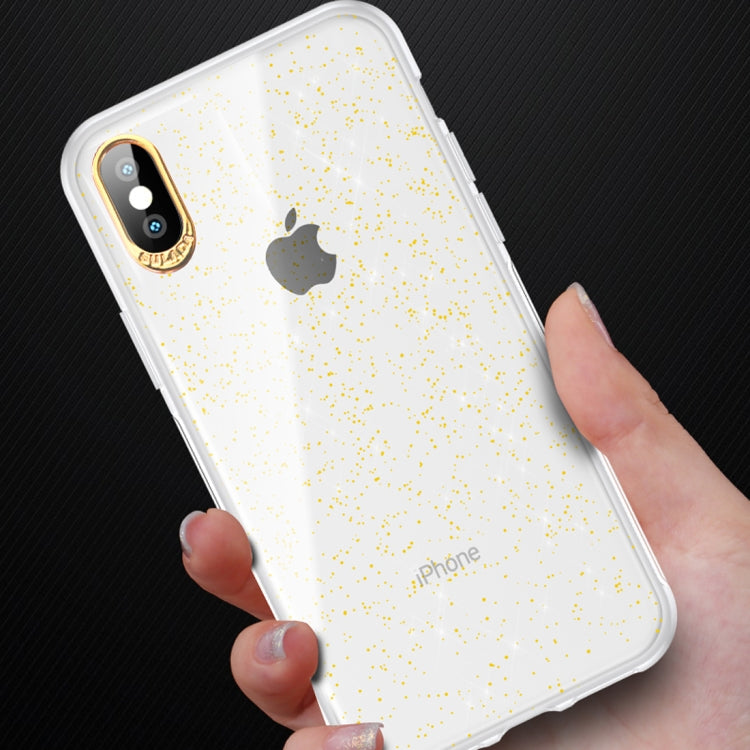For iPhone XR SULADA Gold Foil TPU Plating Protective Case