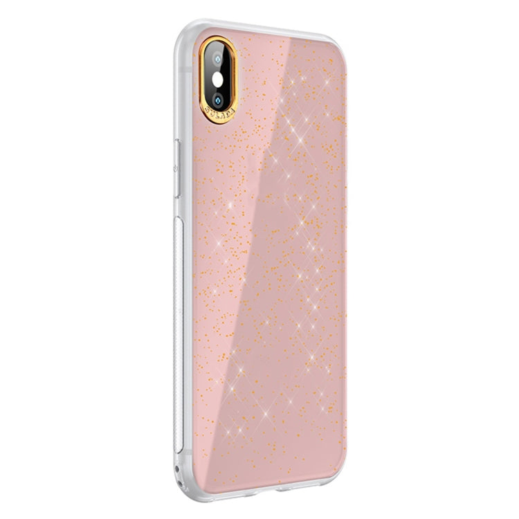 For iPhone XS Max SULADA Gold Foil TPU Plating Protective Case