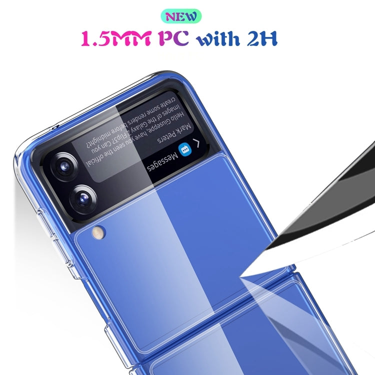 For Samsung Galaxy Z Flip3 5G Simple All-inclusive Clear Crystal Acrylic +TPU Shockproof Case